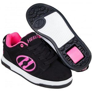 Girls Heelys Wheeled Shoes, Black/Pink, Size 2